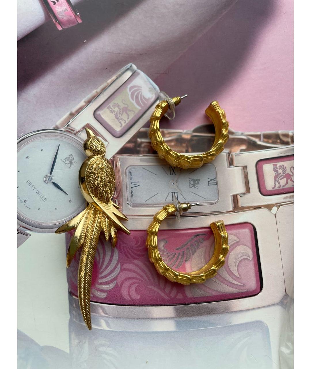 KARL LAGERFELD Золотые металлические серьги, фото 5