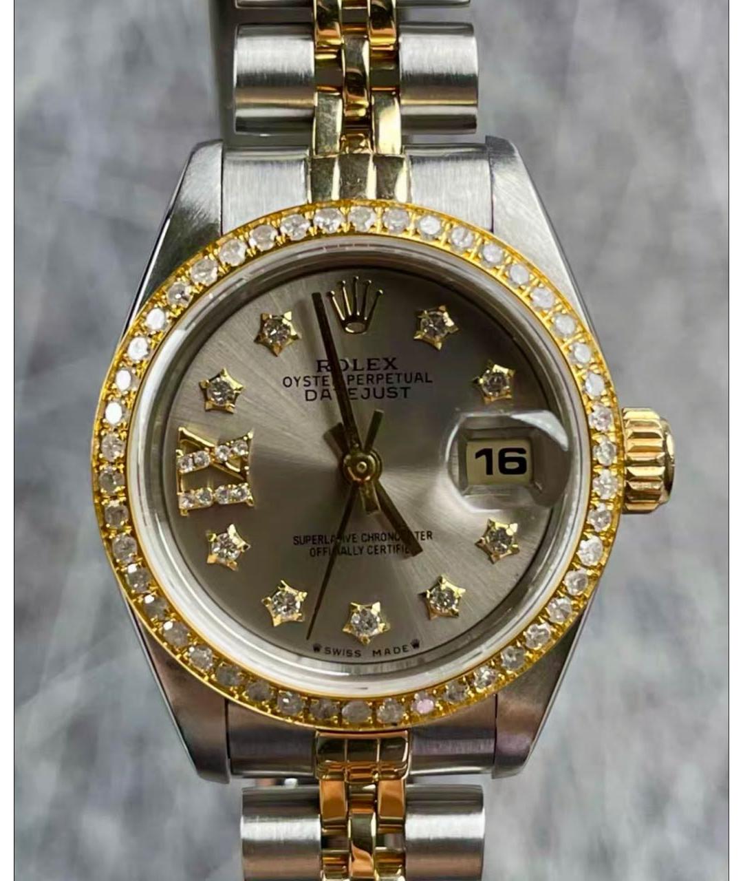 ROLEX Серебряные часы из желтого золота, фото 6