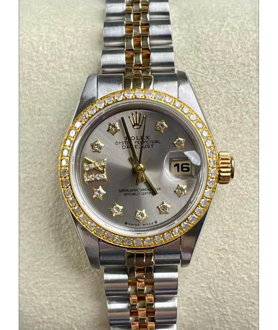 ROLEX Серебряные часы из желтого золота, фото 2