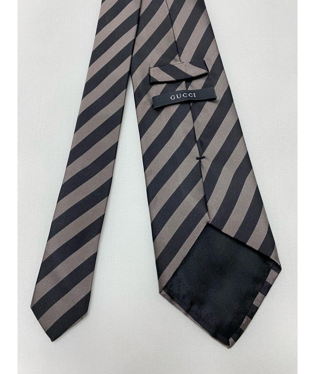 GUCCI Антрацитовый шелковый галстук, фото 3