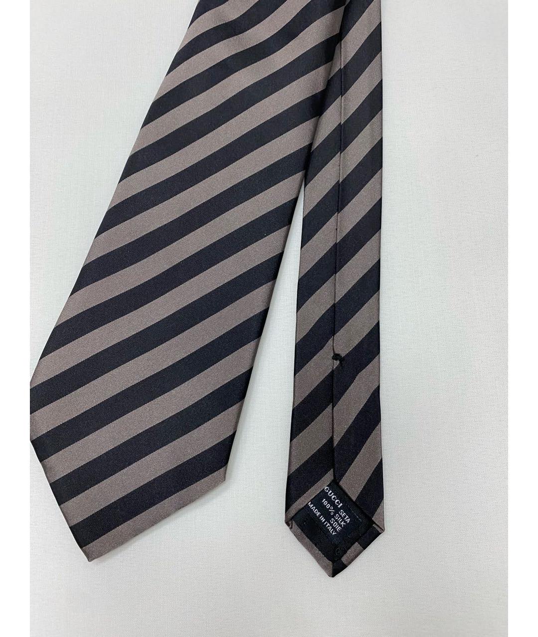 GUCCI Антрацитовый шелковый галстук, фото 2