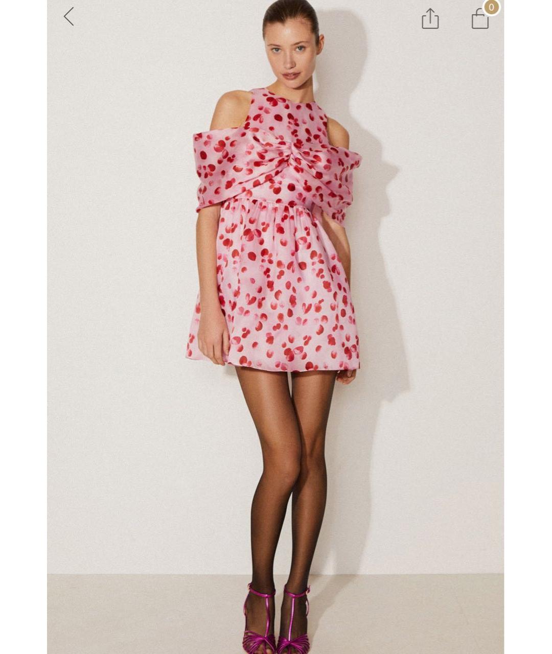 12 STOREEZ Розовое шелковое коктейльное платье, фото 2