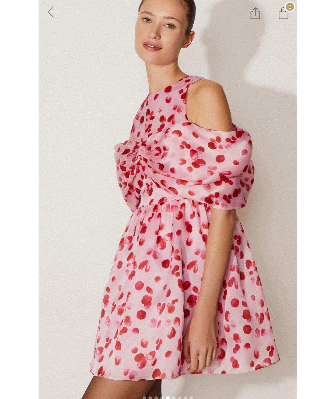 12 STOREEZ Розовое шелковое коктейльное платье, фото 7