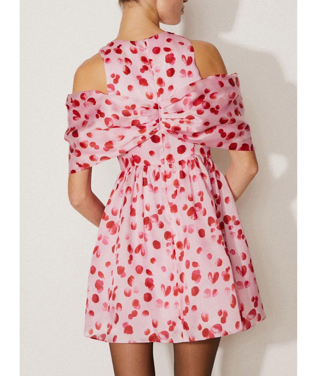 12 STOREEZ Розовое шелковое коктейльное платье, фото 3