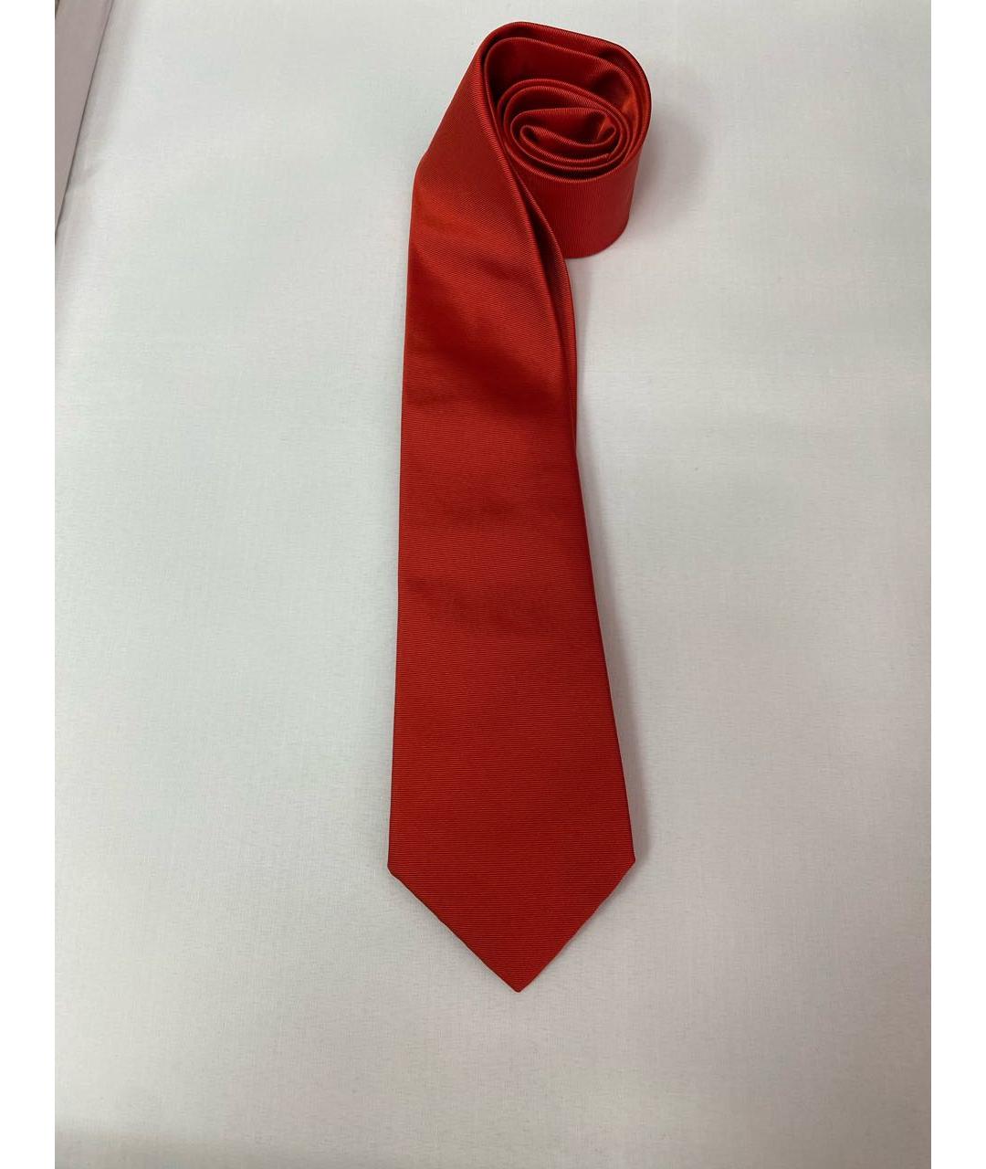 BOTTEGA VENETA Красный шелковый галстук, фото 5