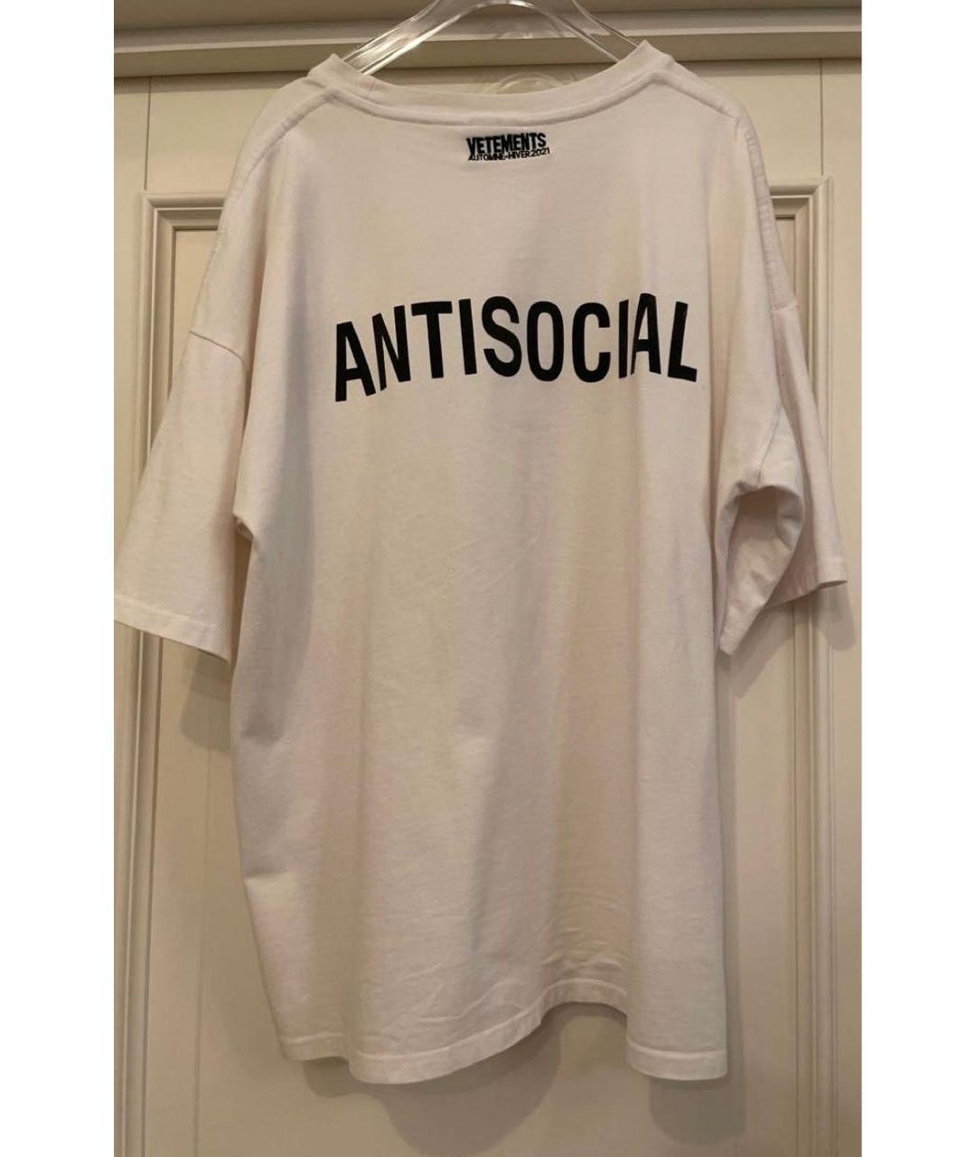 VETEMENTS Белая хлопковая футболка, фото 2