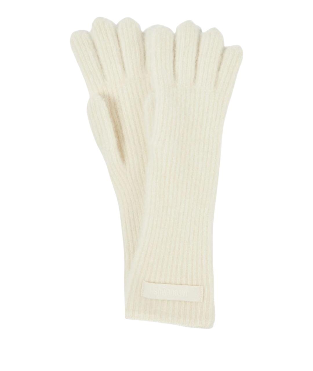 JACQUEMUS Бежевые шерстяные перчатки, фото 1