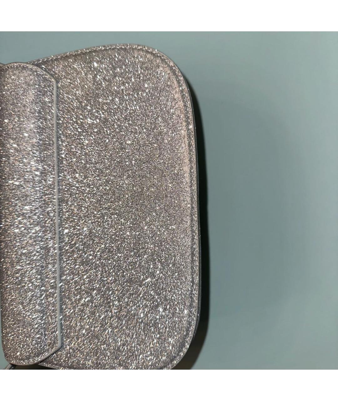 DIESEL Серебряная кожаная сумка с короткими ручками, фото 7