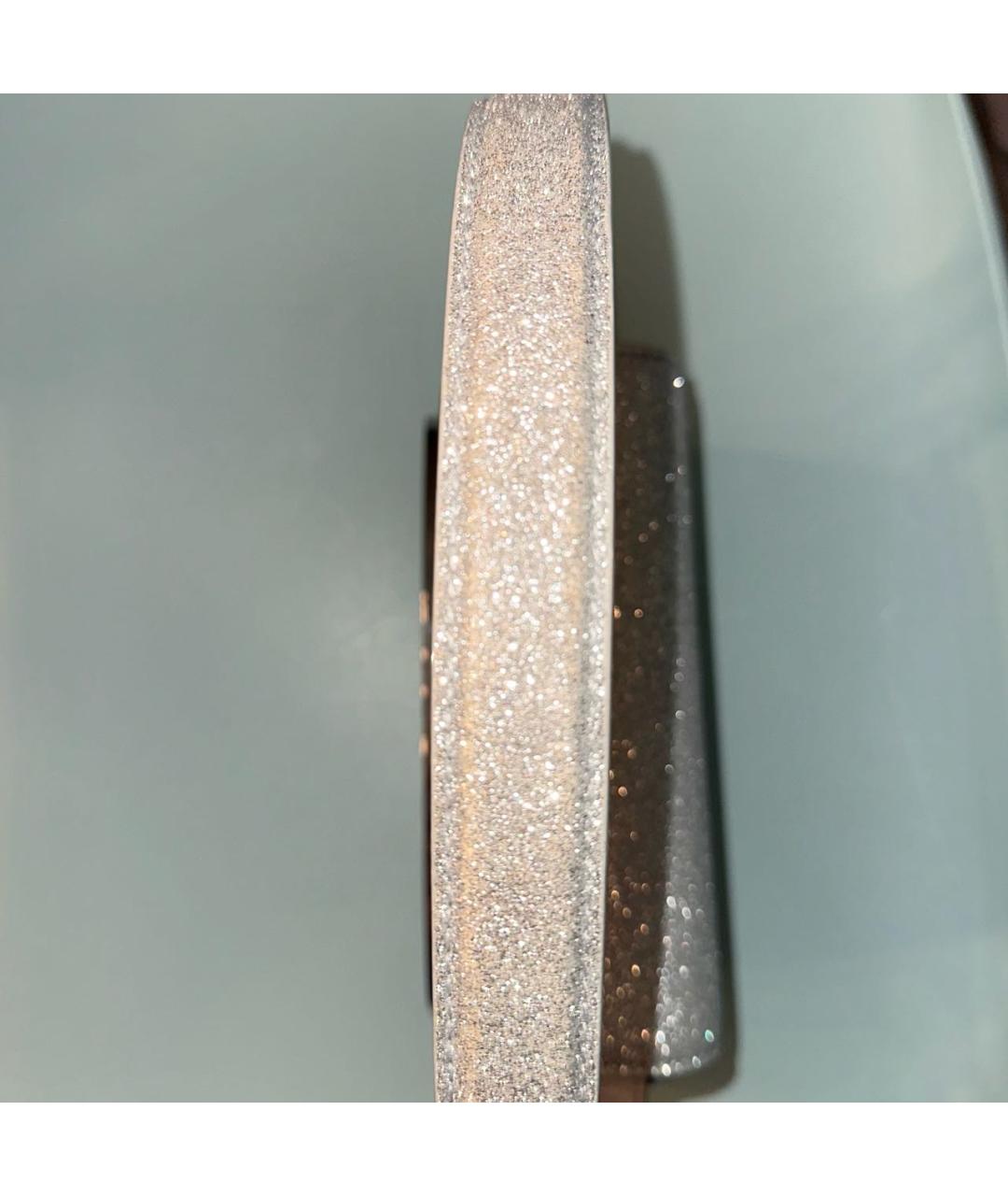 DIESEL Серебряная кожаная сумка с короткими ручками, фото 6