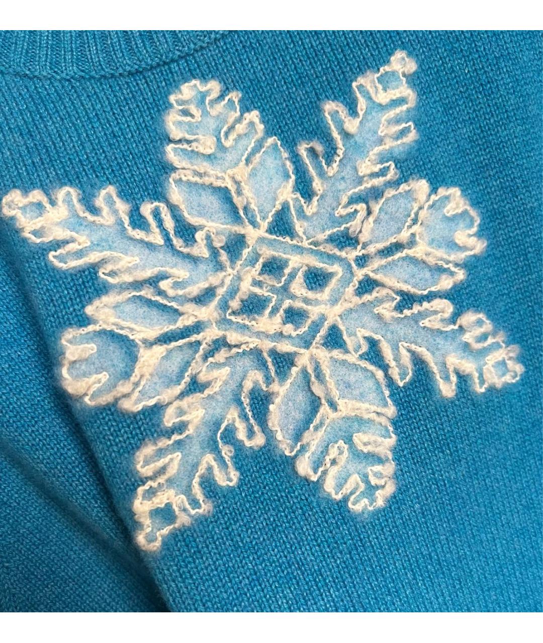 LORO PIANA Голубой кашемировый джемпер / свитер, фото 7