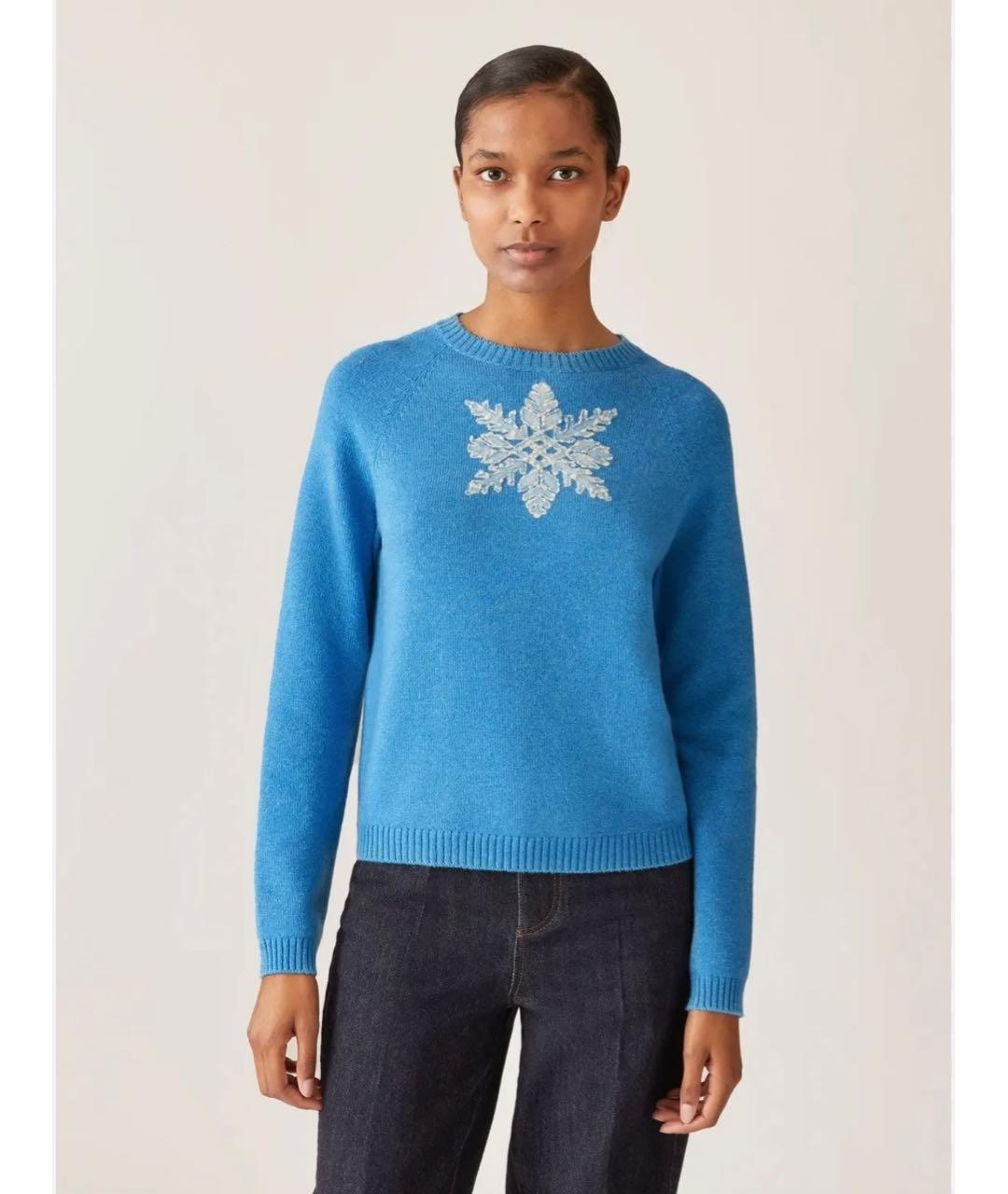 LORO PIANA Голубой кашемировый джемпер / свитер, фото 4