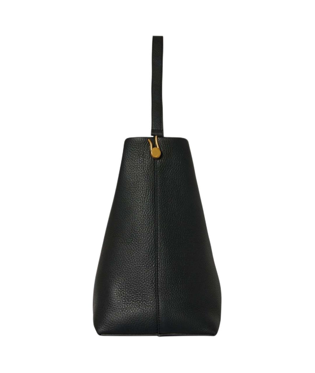 THE ROW Черная кожаная сумка через плечо, фото 3