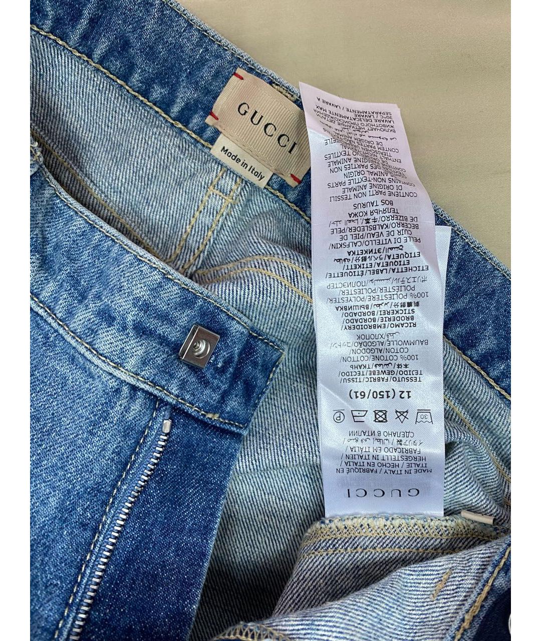GUCCI Голубые деним детские джинсы, фото 5