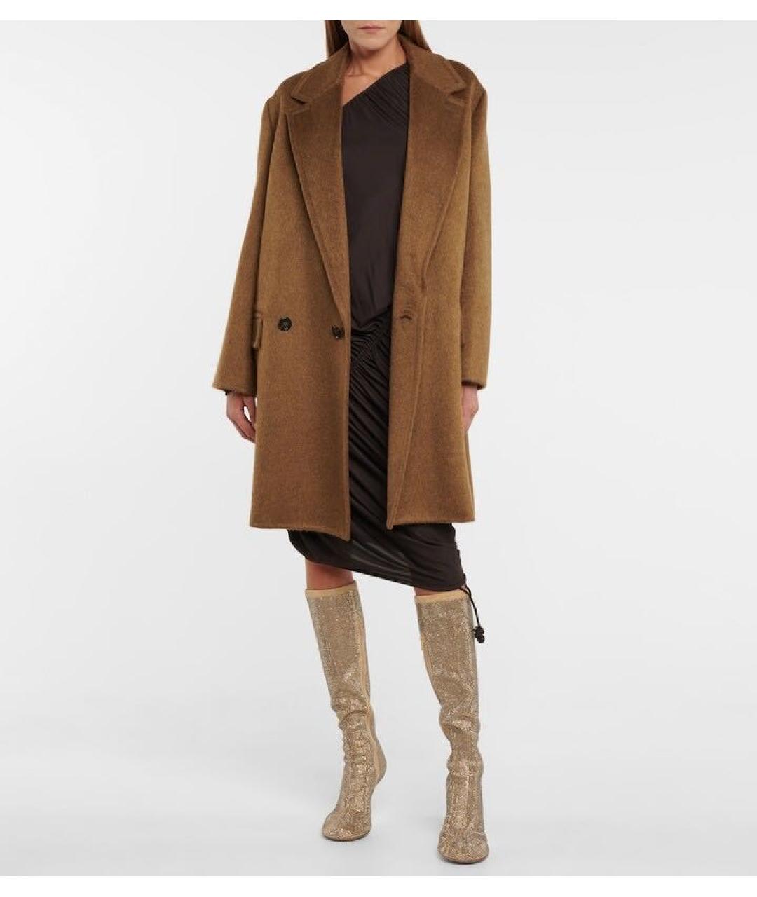 BOTTEGA VENETA Бежевые кожаные сапоги, фото 6