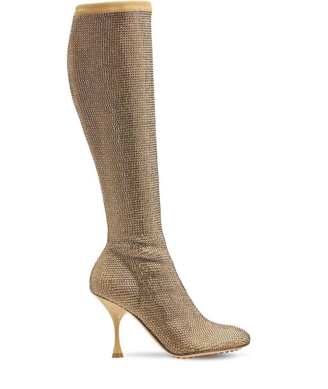 BOTTEGA VENETA Бежевые кожаные сапоги, фото 9