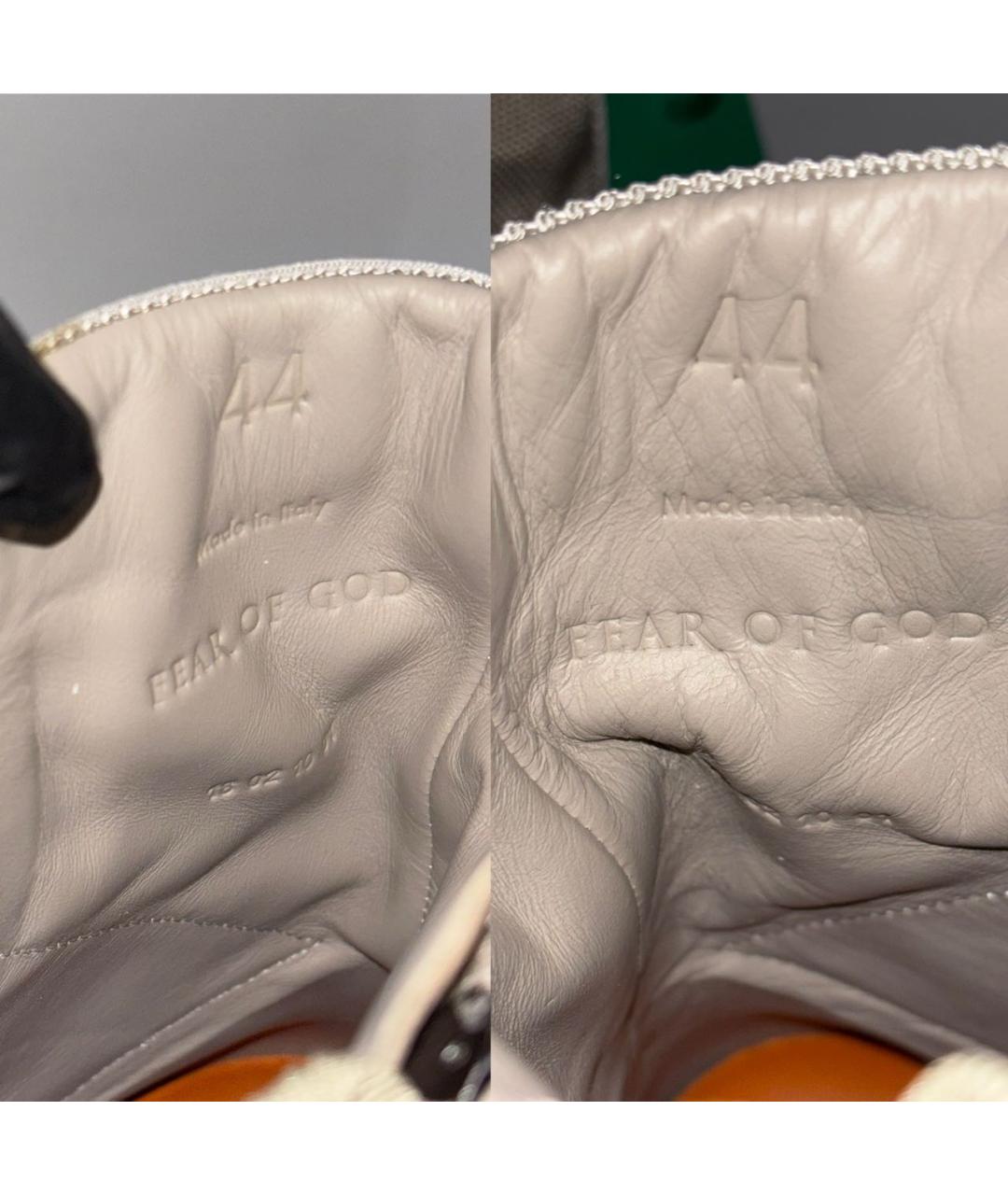 FEAR OF GOD Бежевые нубуковые высокие ботинки, фото 6