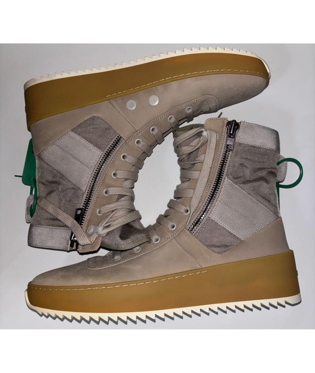 FEAR OF GOD Бежевые нубуковые высокие ботинки, фото 9