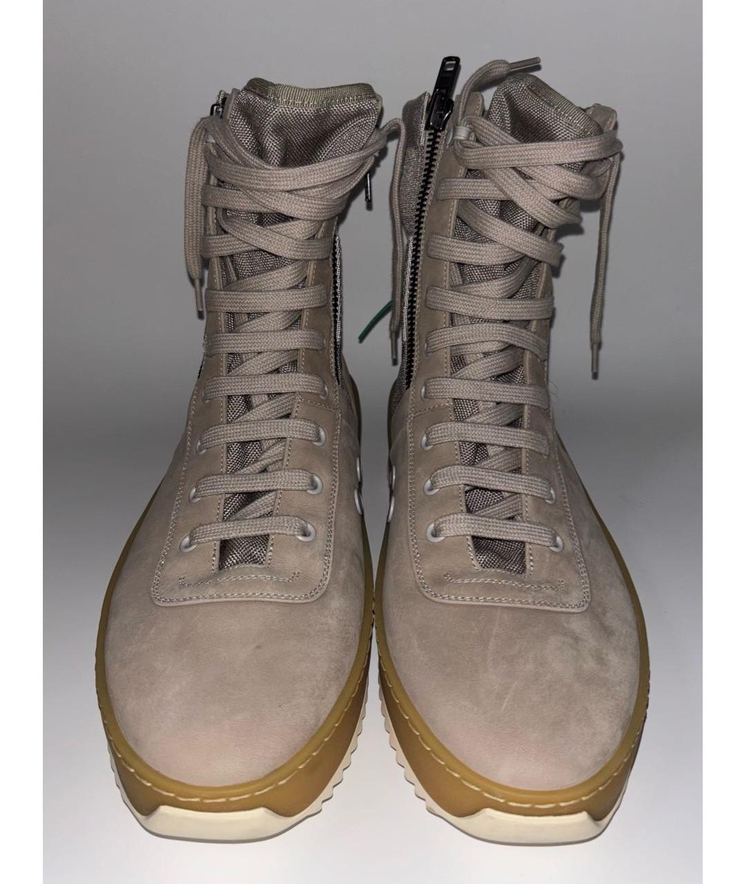 FEAR OF GOD Бежевые нубуковые высокие ботинки, фото 2