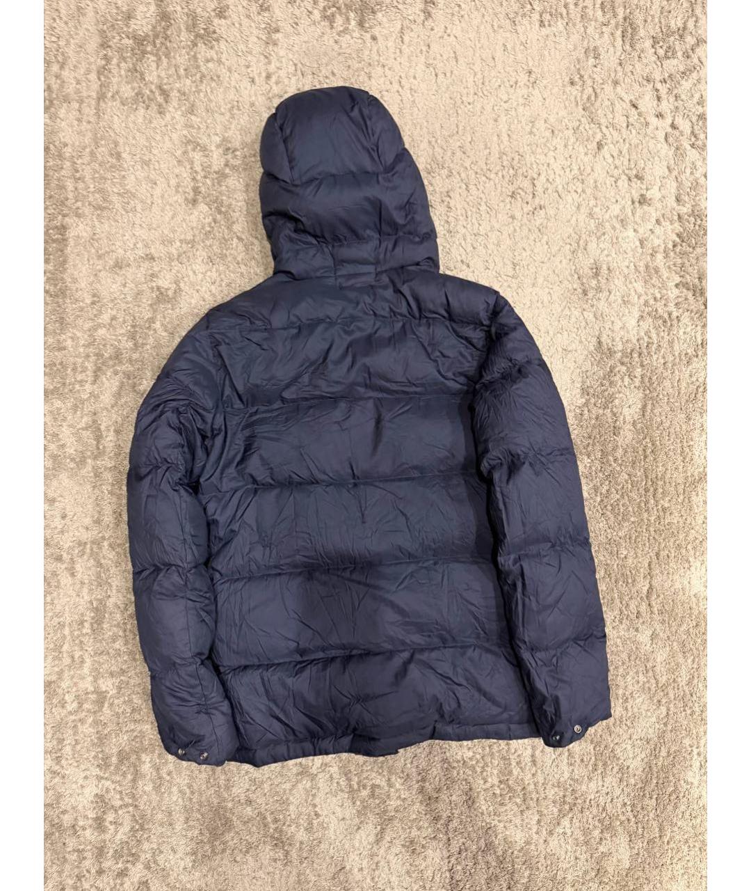 STONE ISLAND Темно-синий полиэстеровый пуховик, фото 3