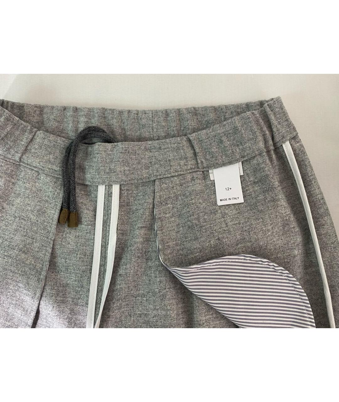 BRUNELLO CUCINELLI Серые кашемировые брюки и шорты, фото 6
