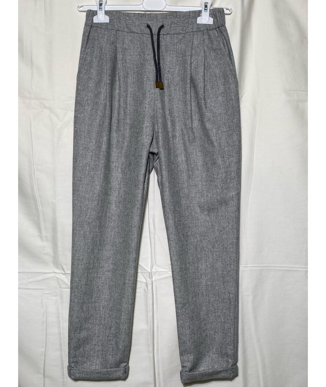 BRUNELLO CUCINELLI Серые кашемировые брюки и шорты, фото 7