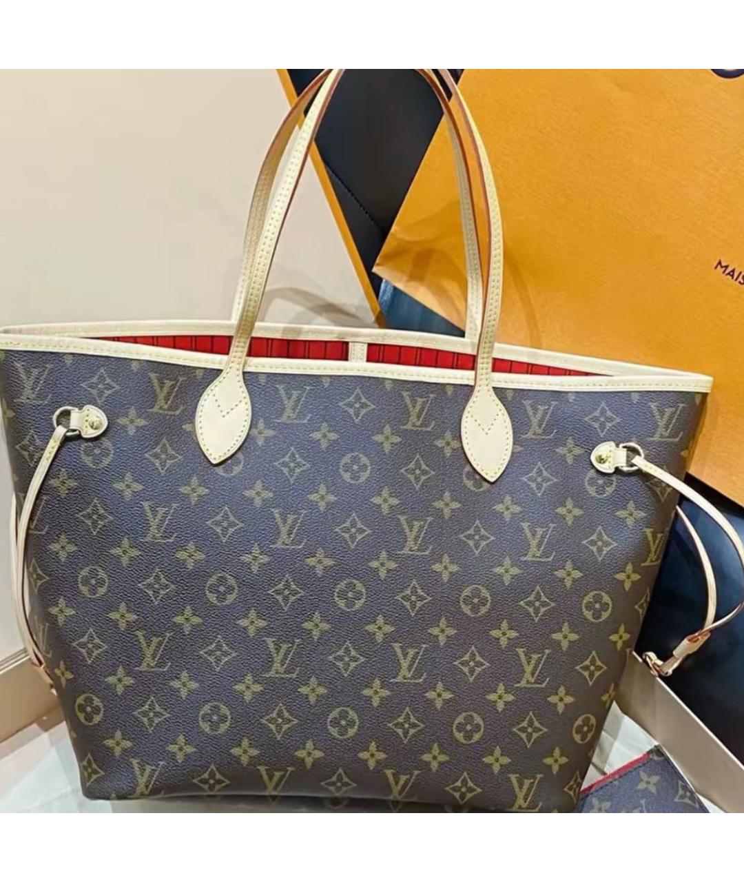 LOUIS VUITTON Коричневая сумка с короткими ручками, фото 4