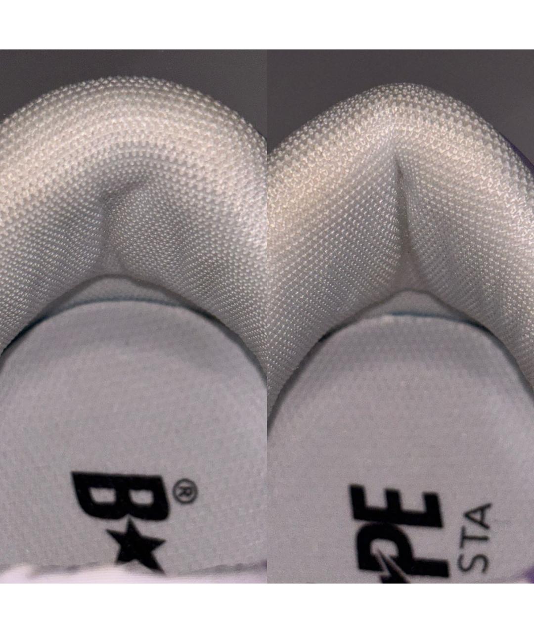 BAPE Фиолетовые кожаные кроссовки, фото 5