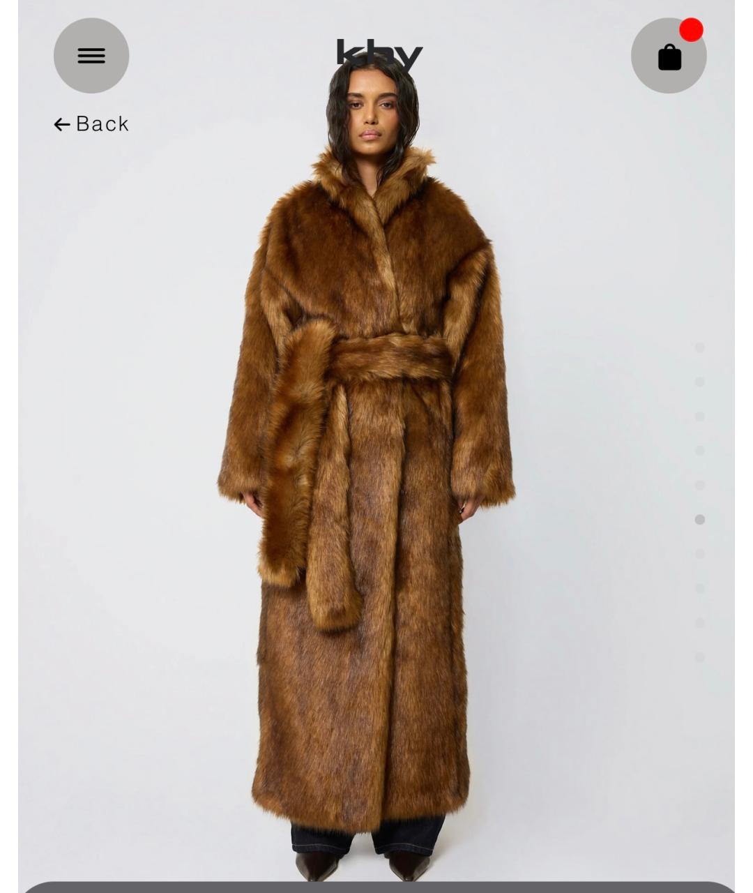 KHY Коричневая меховая шуба, фото 2
