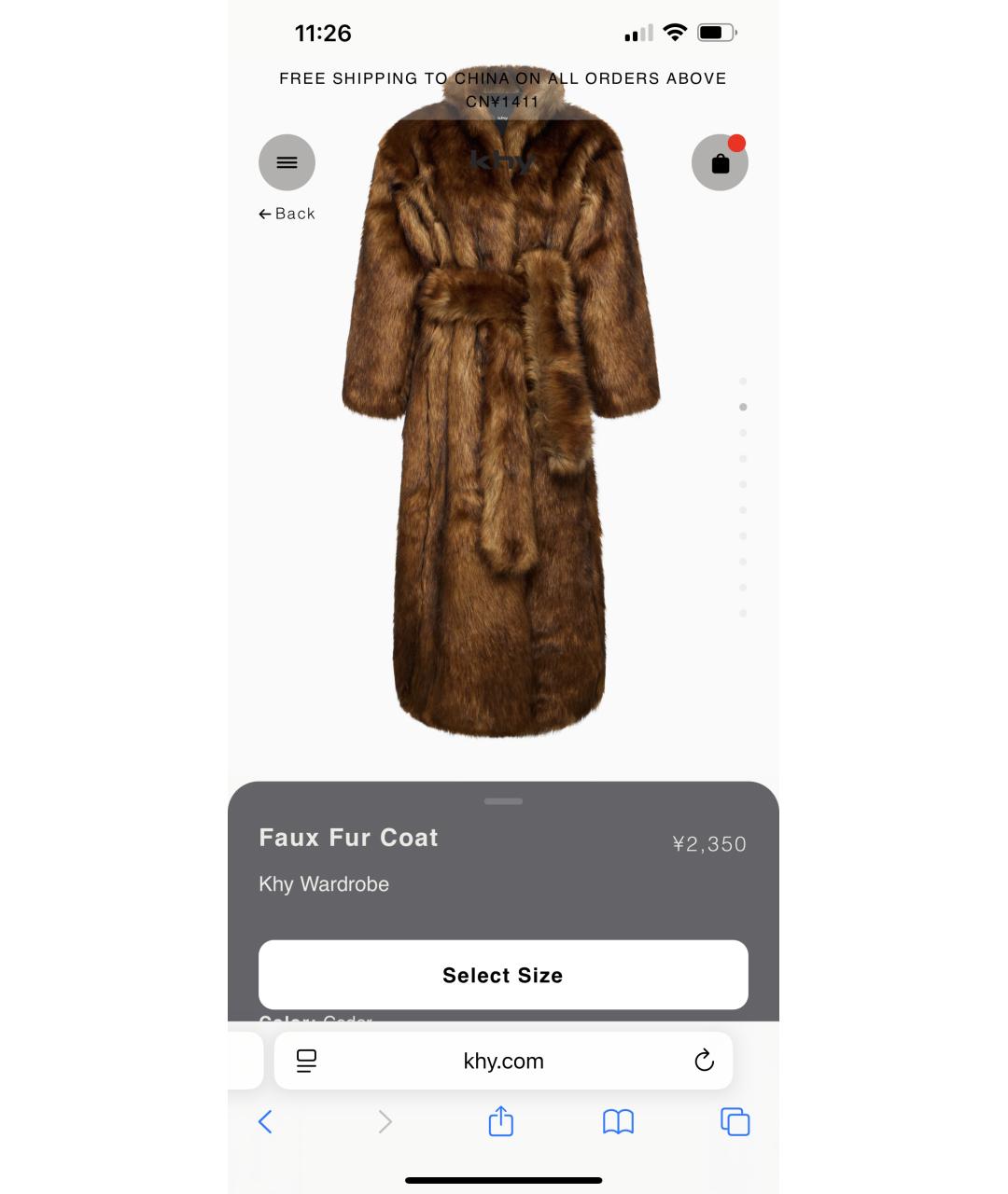 KHY Коричневая меховая шуба, фото 5