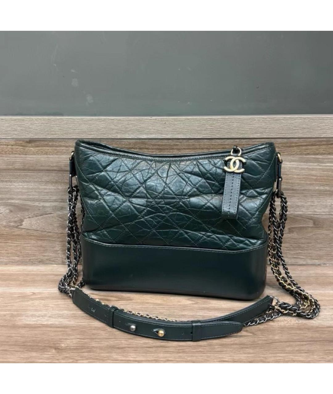 CHANEL Зеленая кожаная сумка через плечо, фото 4