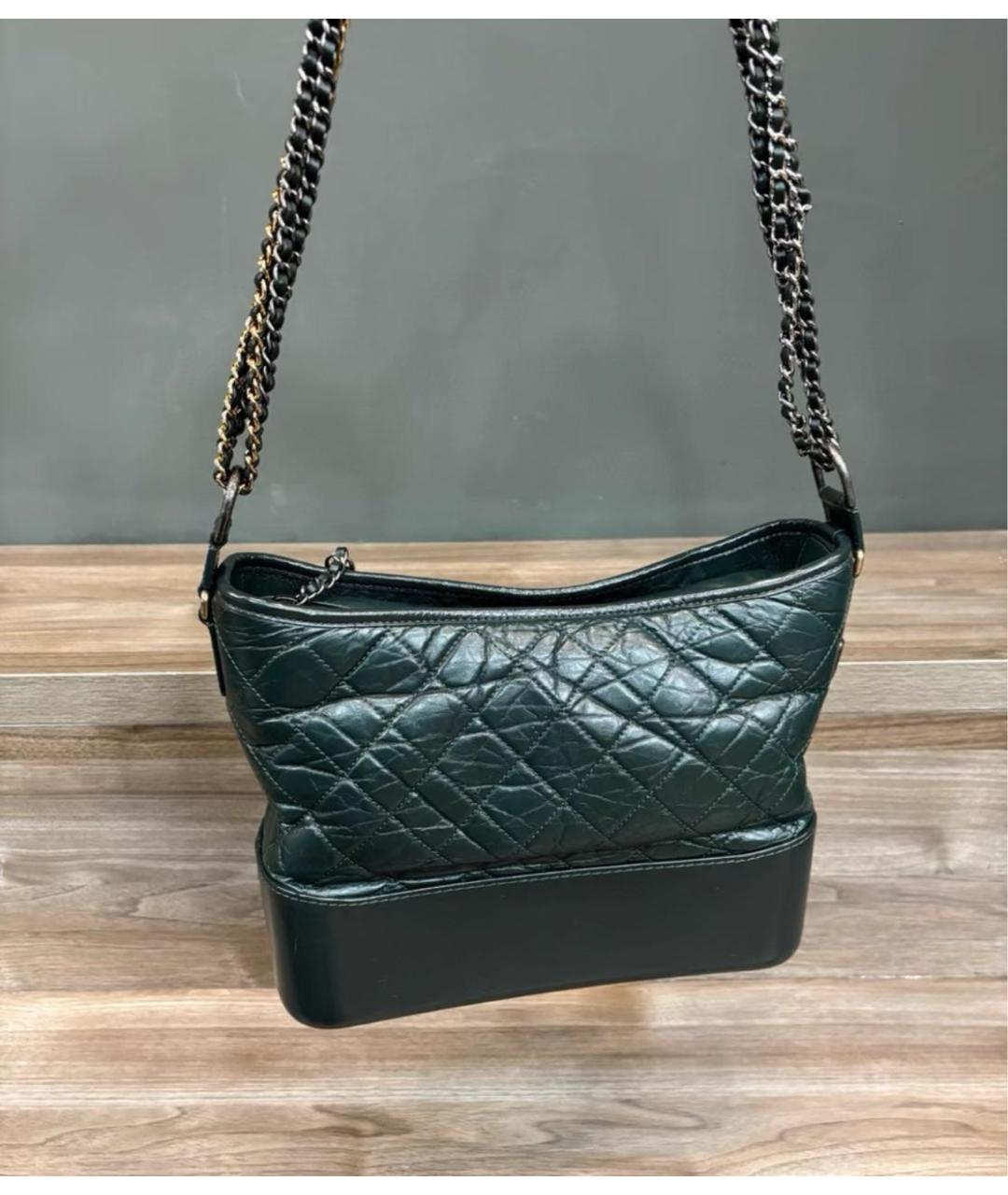 CHANEL Зеленая кожаная сумка через плечо, фото 3