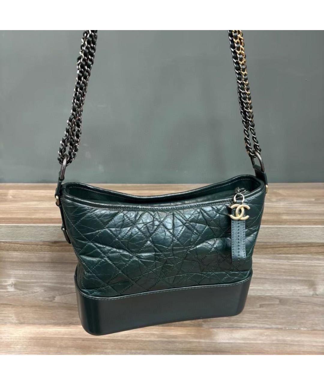CHANEL Зеленая кожаная сумка через плечо, фото 2