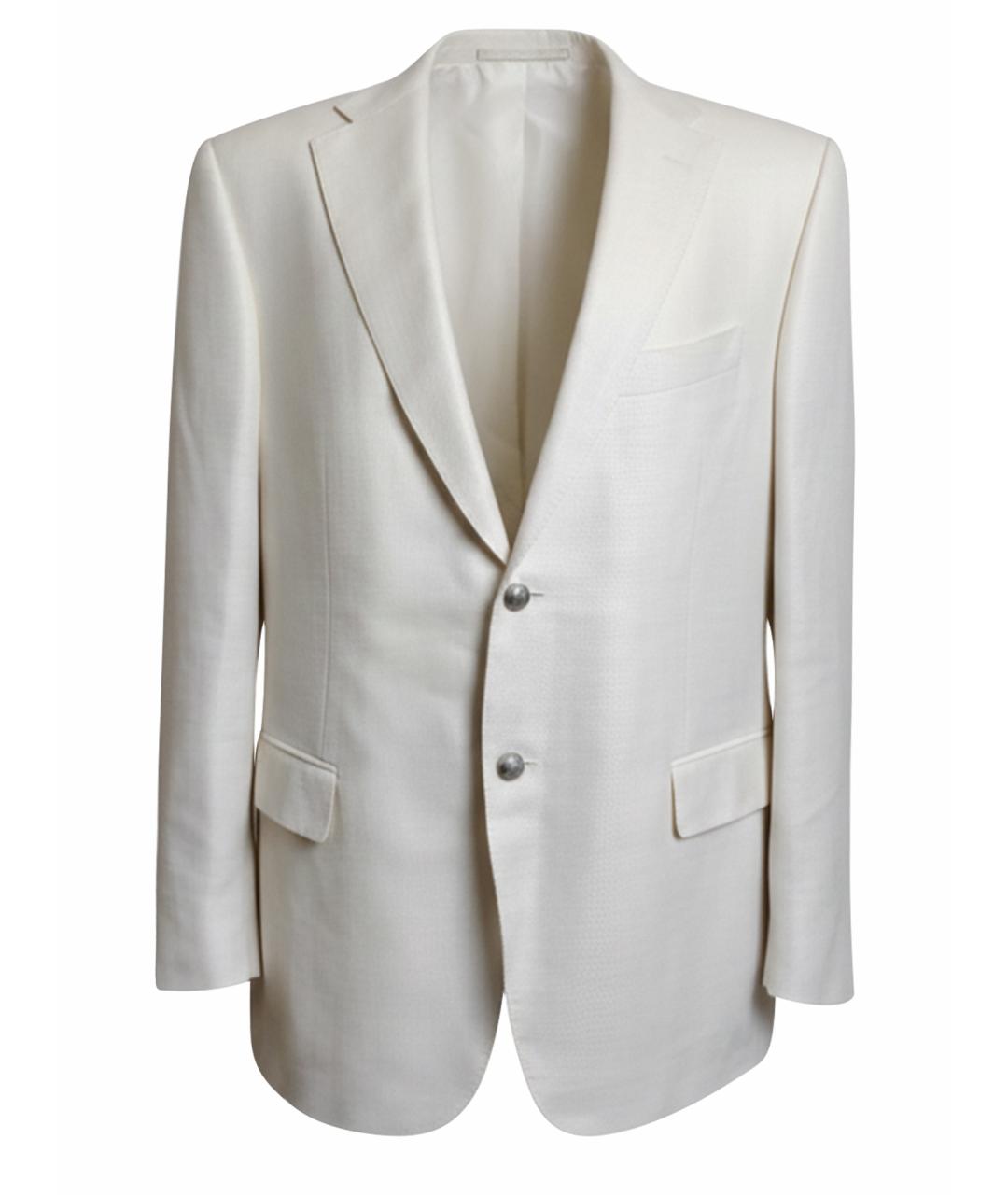 CORNELIANI Бежевый шелковый пиджак, фото 1