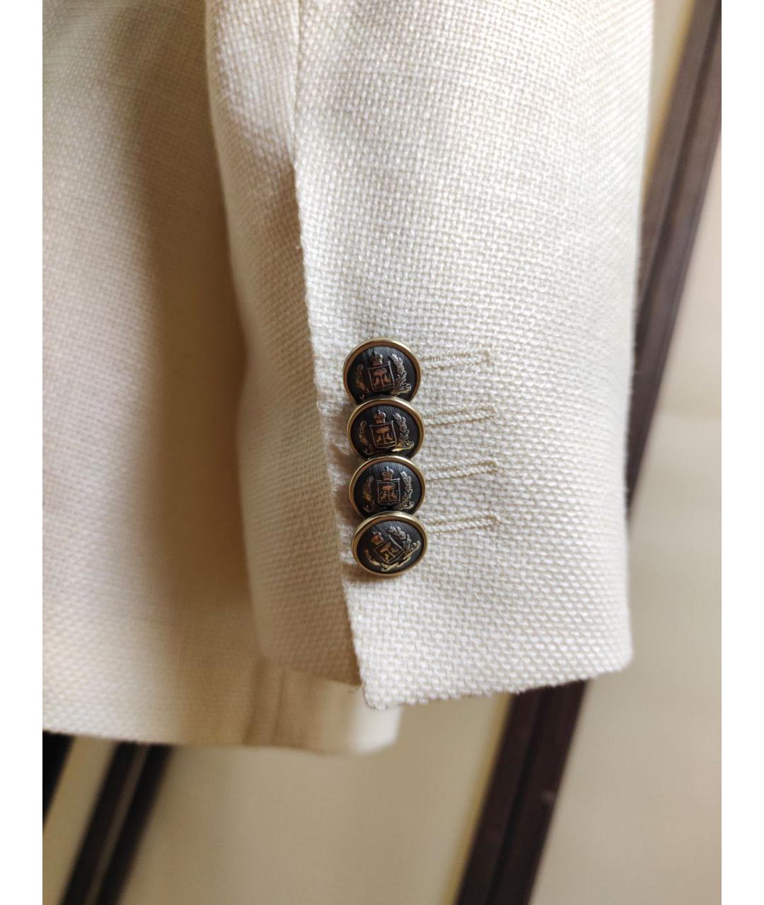 CORNELIANI Бежевый шелковый пиджак, фото 8