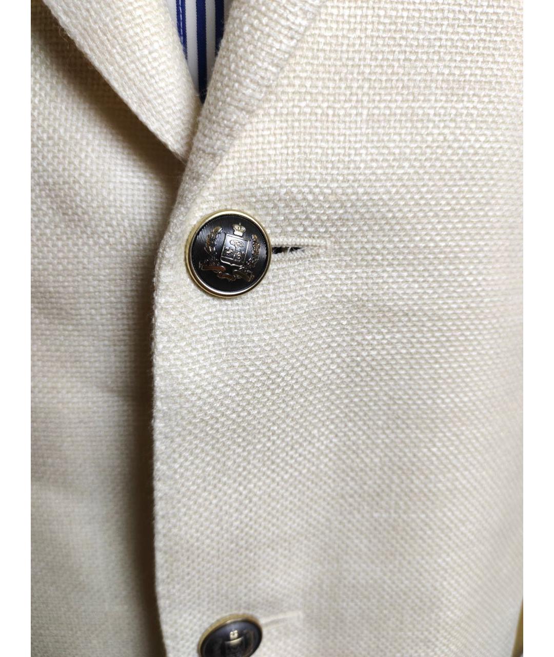 CORNELIANI Бежевый шелковый пиджак, фото 4