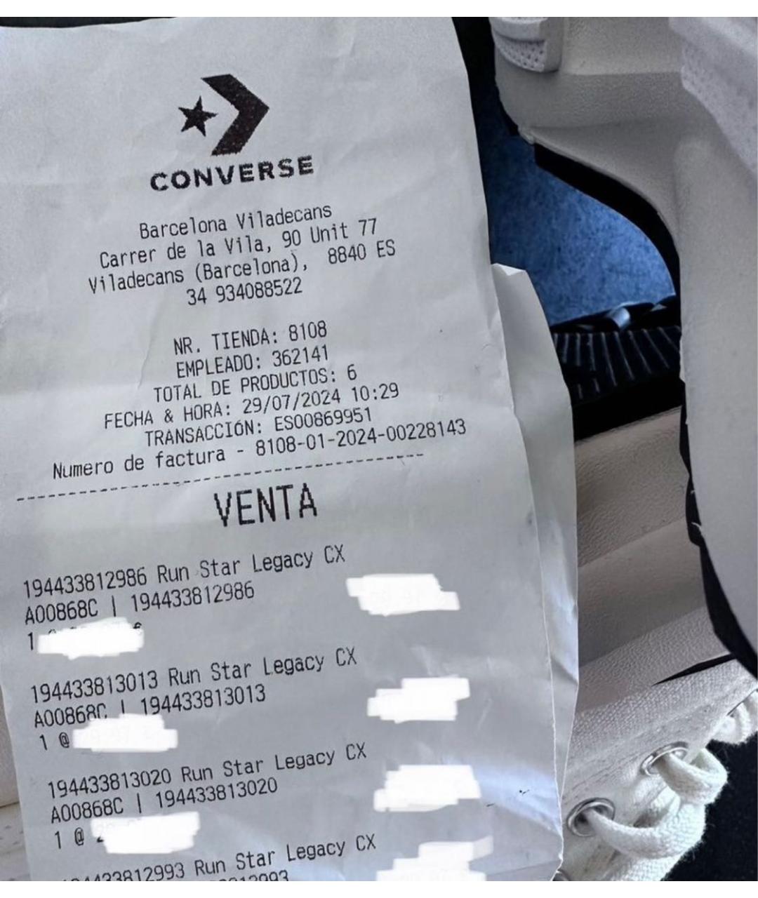 CONVERSE Белые текстильные кеды, фото 6