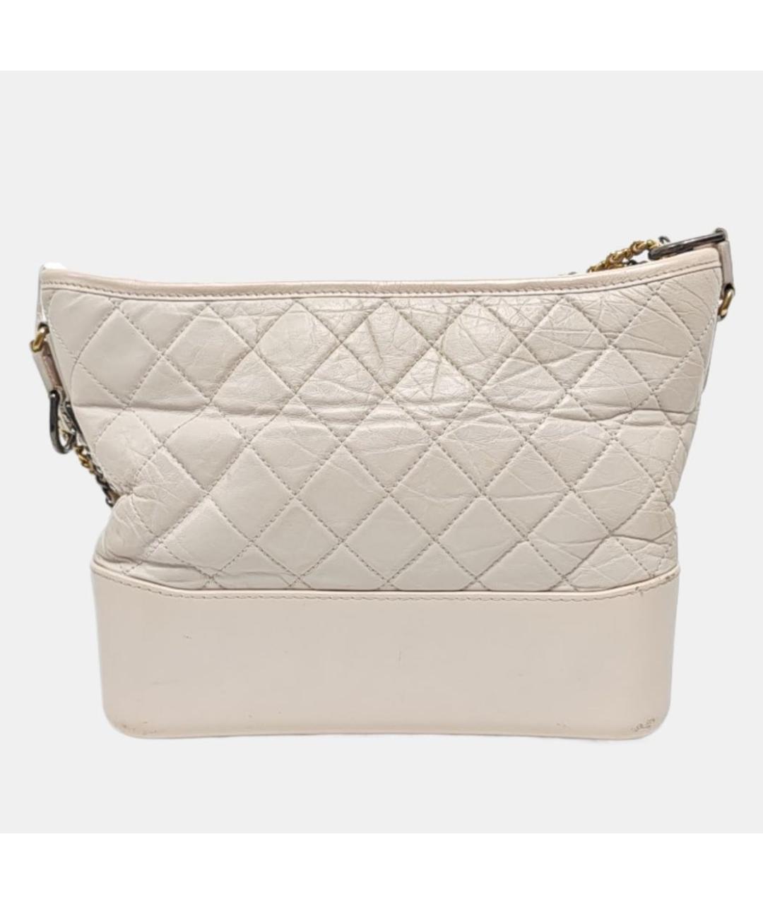 CHANEL Белая кожаная сумка через плечо, фото 4