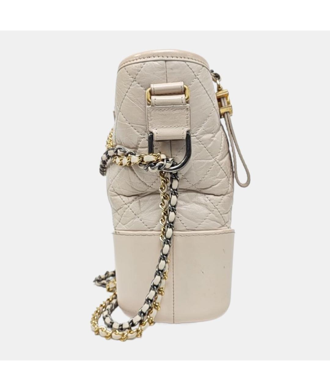 CHANEL Белая кожаная сумка через плечо, фото 2