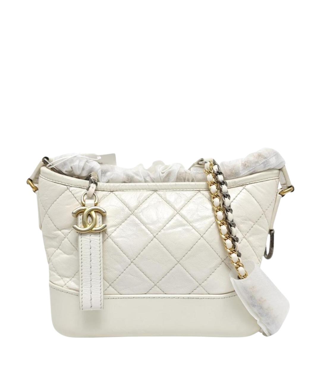 CHANEL Белая кожаная сумка через плечо, фото 1