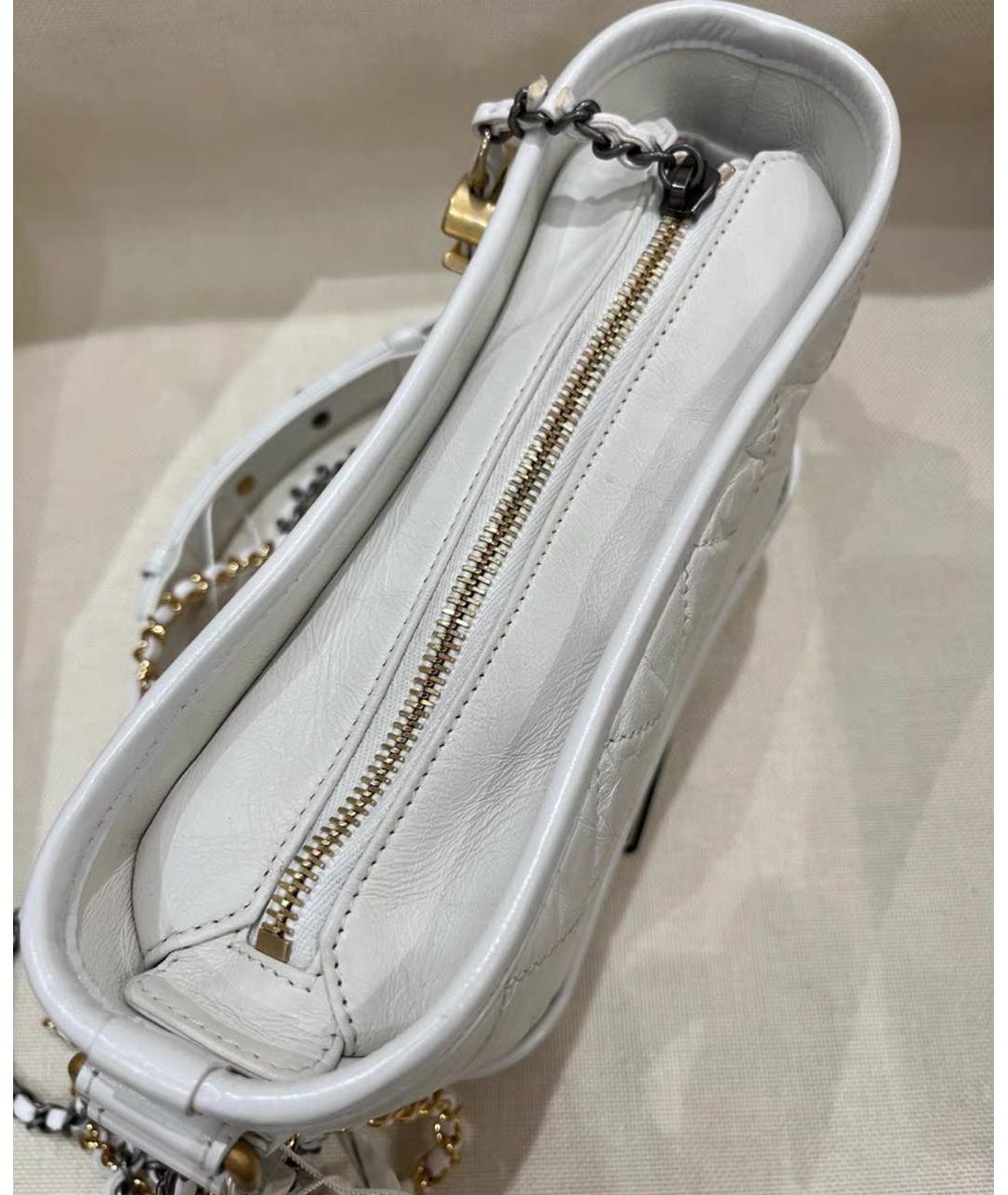 CHANEL Белая кожаная сумка через плечо, фото 2