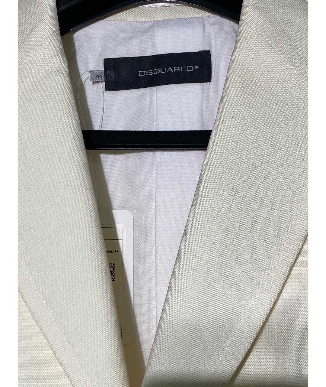DSQUARED2 Белый хлопковый жакет/пиджак, фото 3