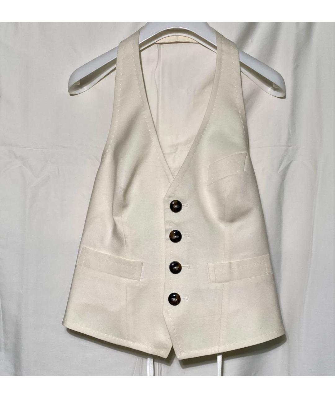 DSQUARED2 Белый хлопковый жакет/пиджак, фото 2