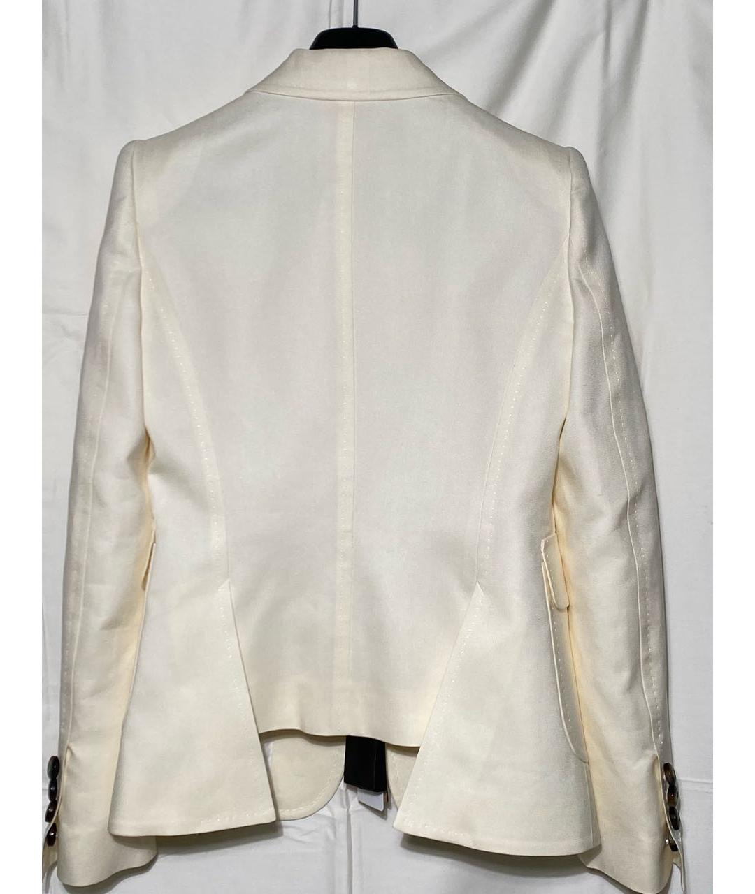 DSQUARED2 Белый хлопковый жакет/пиджак, фото 4