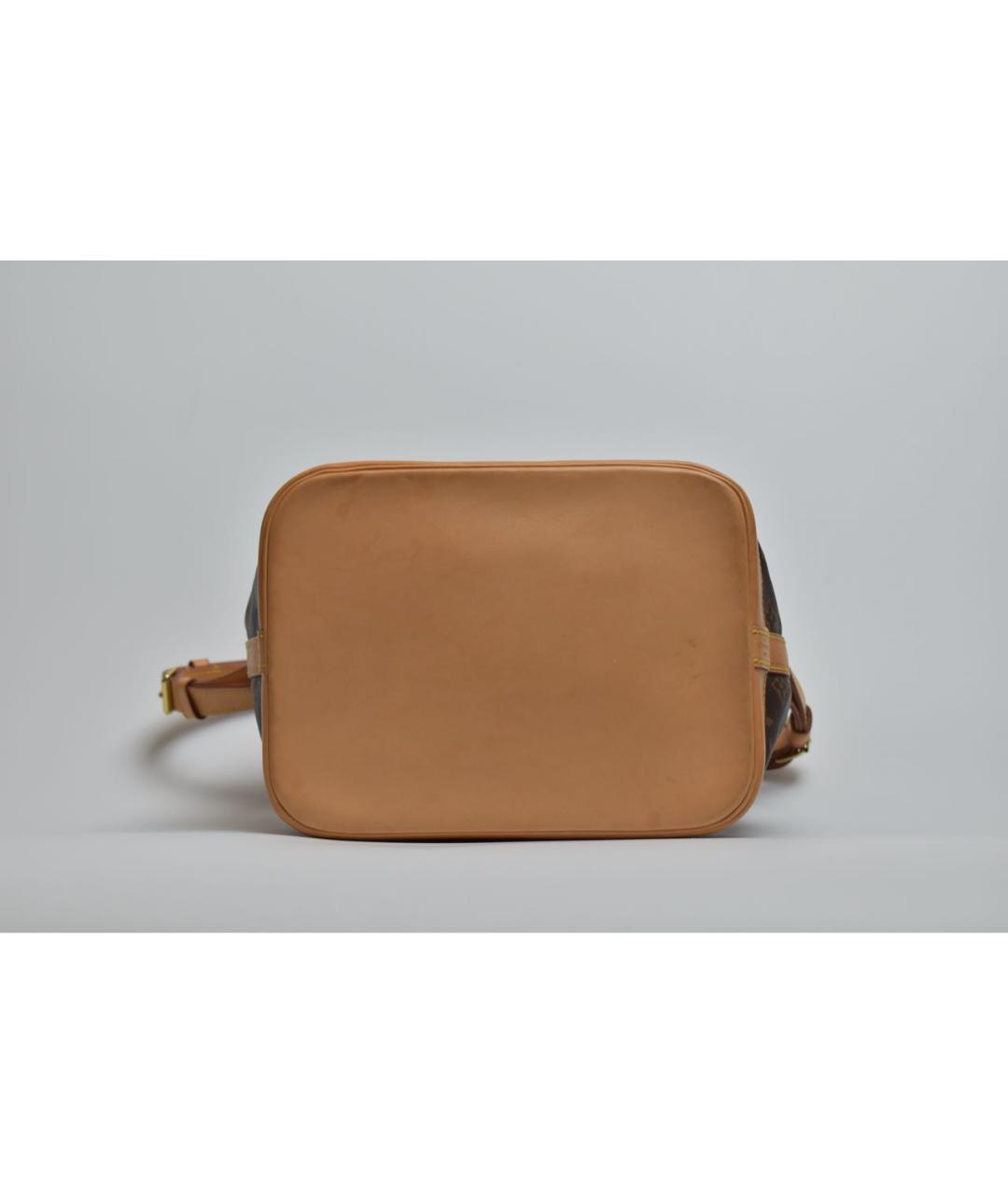 LOUIS VUITTON Коричневая кожаная сумка через плечо, фото 6