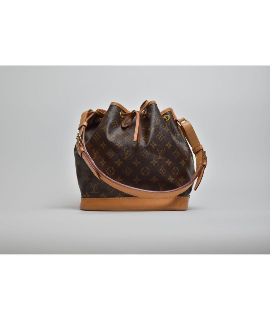 LOUIS VUITTON Коричневая кожаная сумка через плечо, фото 10