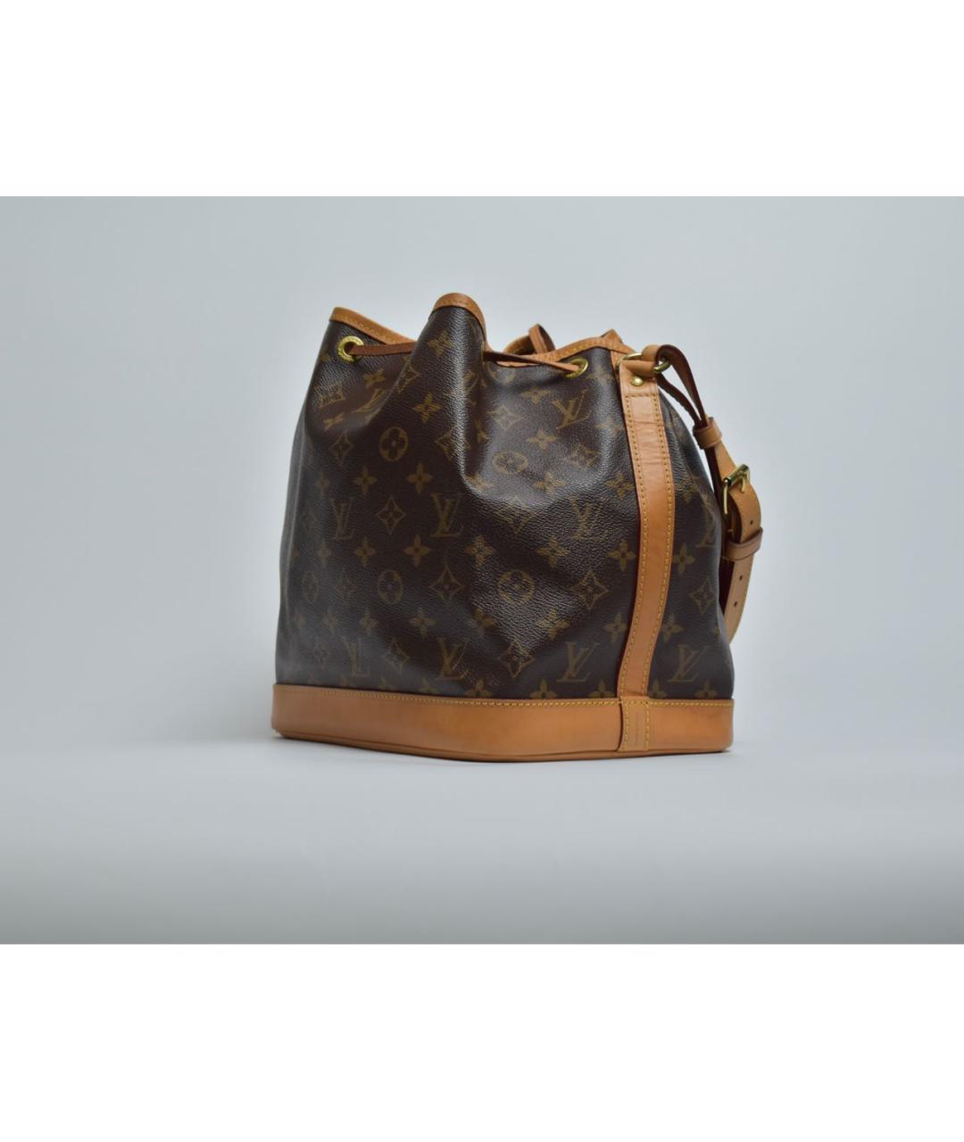 LOUIS VUITTON Коричневая кожаная сумка через плечо, фото 5