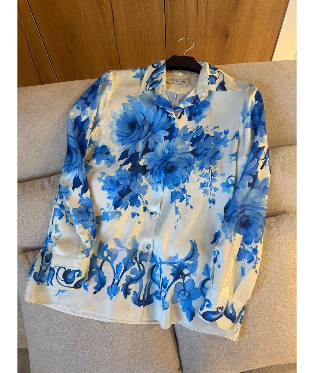 VALENTINO Синяя хлопковая блузы, фото 3