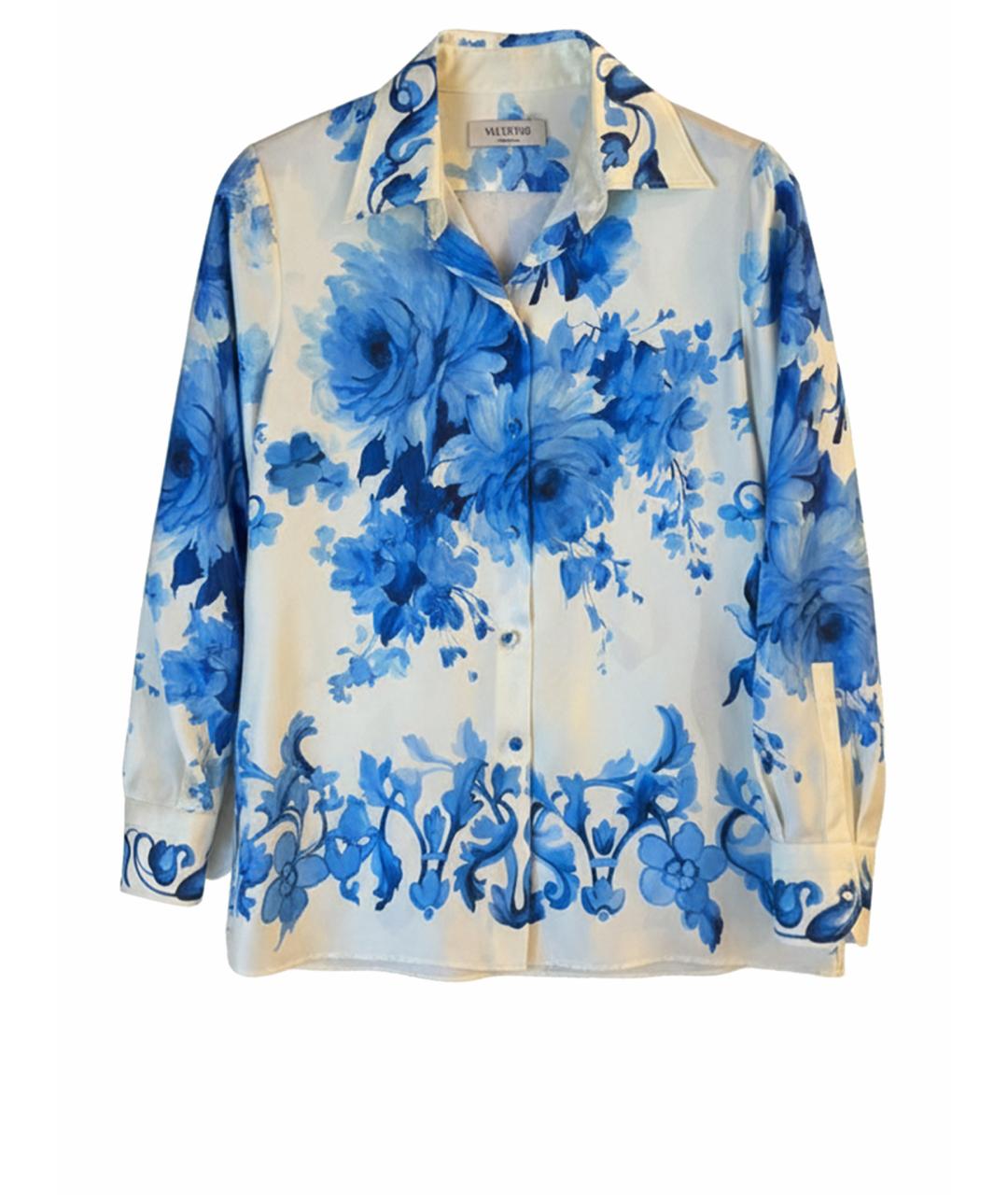 VALENTINO Синяя хлопковая блузы, фото 1