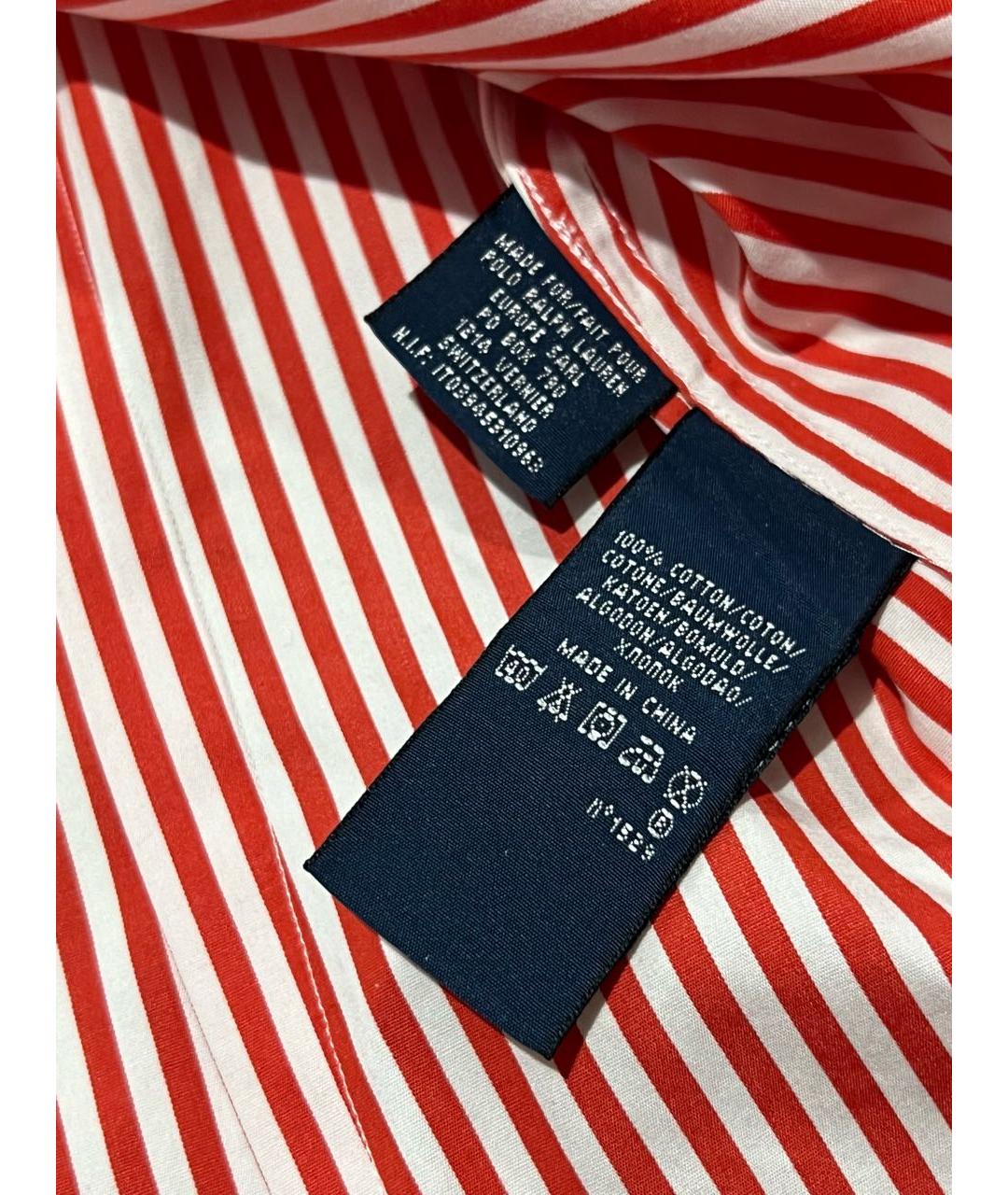 RALPH LAUREN Красная хлопковая рубашка, фото 7