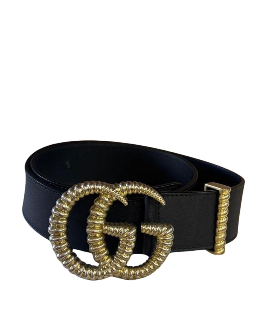 GUCCI Черный кожаный ремень, фото 1